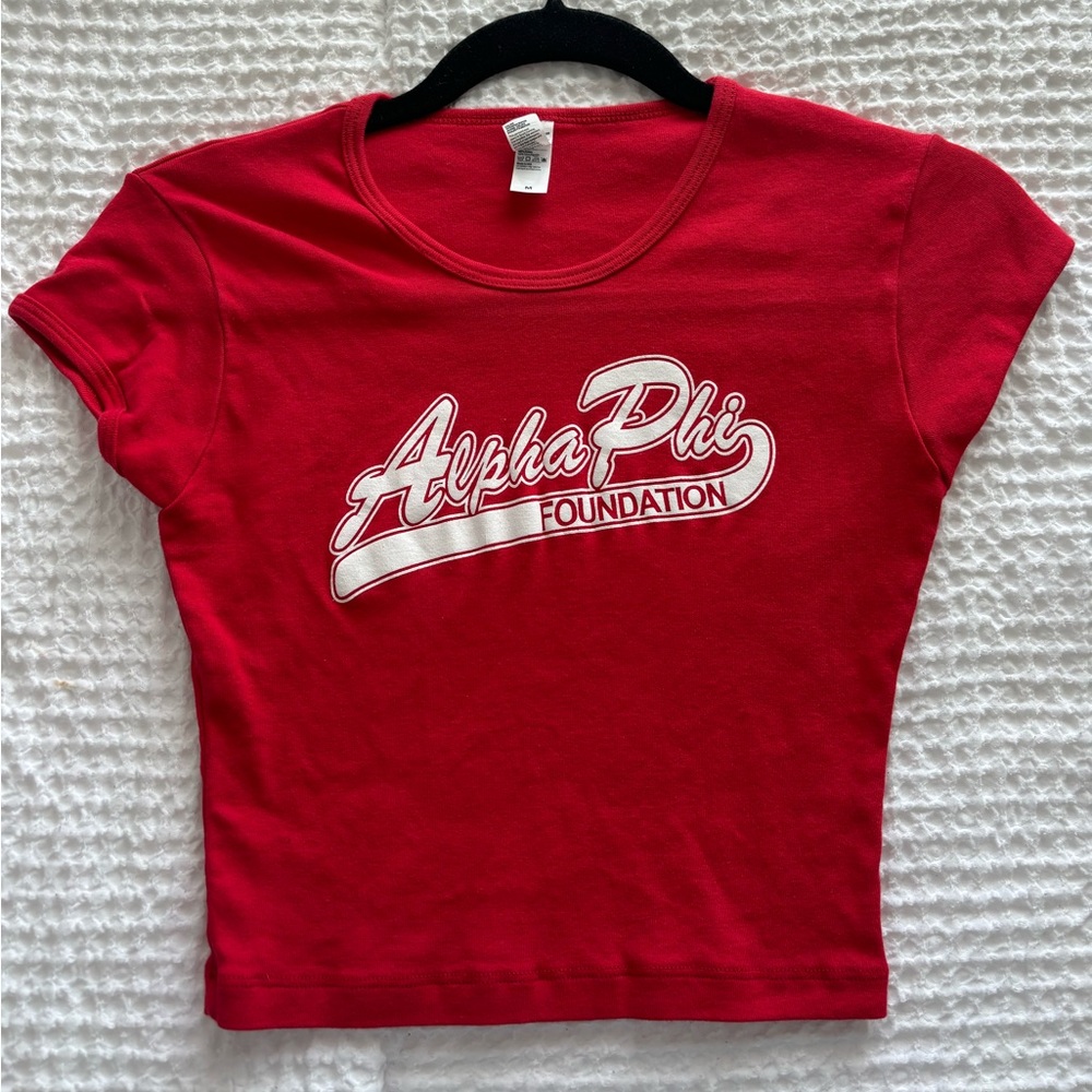 Alpha phi red baby t shirt